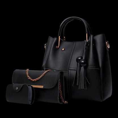 Women’s Leather Plain Hand Bag Set