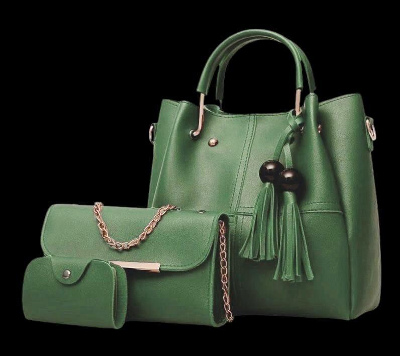 Women’s Leather Plain Hand Bag Set