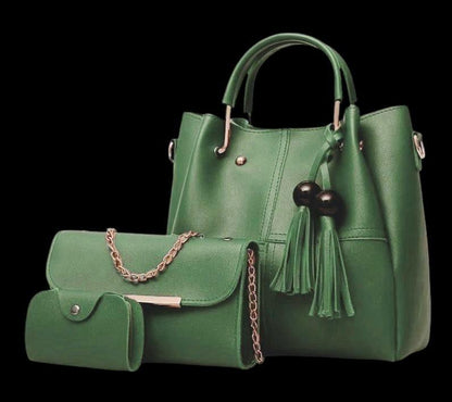 Women’s Leather Plain Hand Bag Set