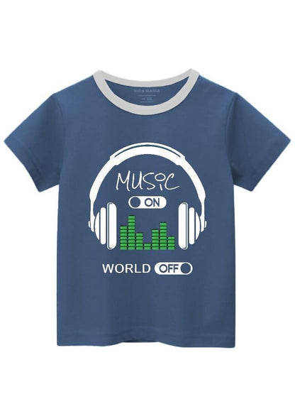 Kids Mania-Music On Soft Cotton Summer T-Shirt