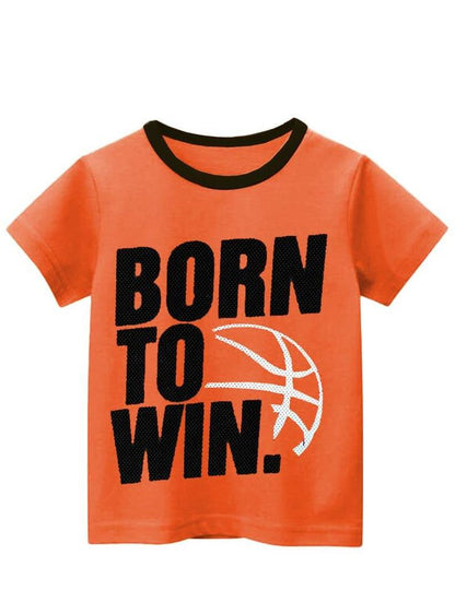 Kids Mania-Born To Win Boys Half Sleeve T-Shirt