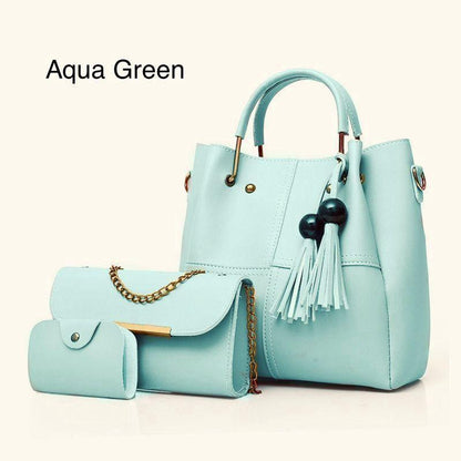 Women’s Leather Plain Hand Bag Set