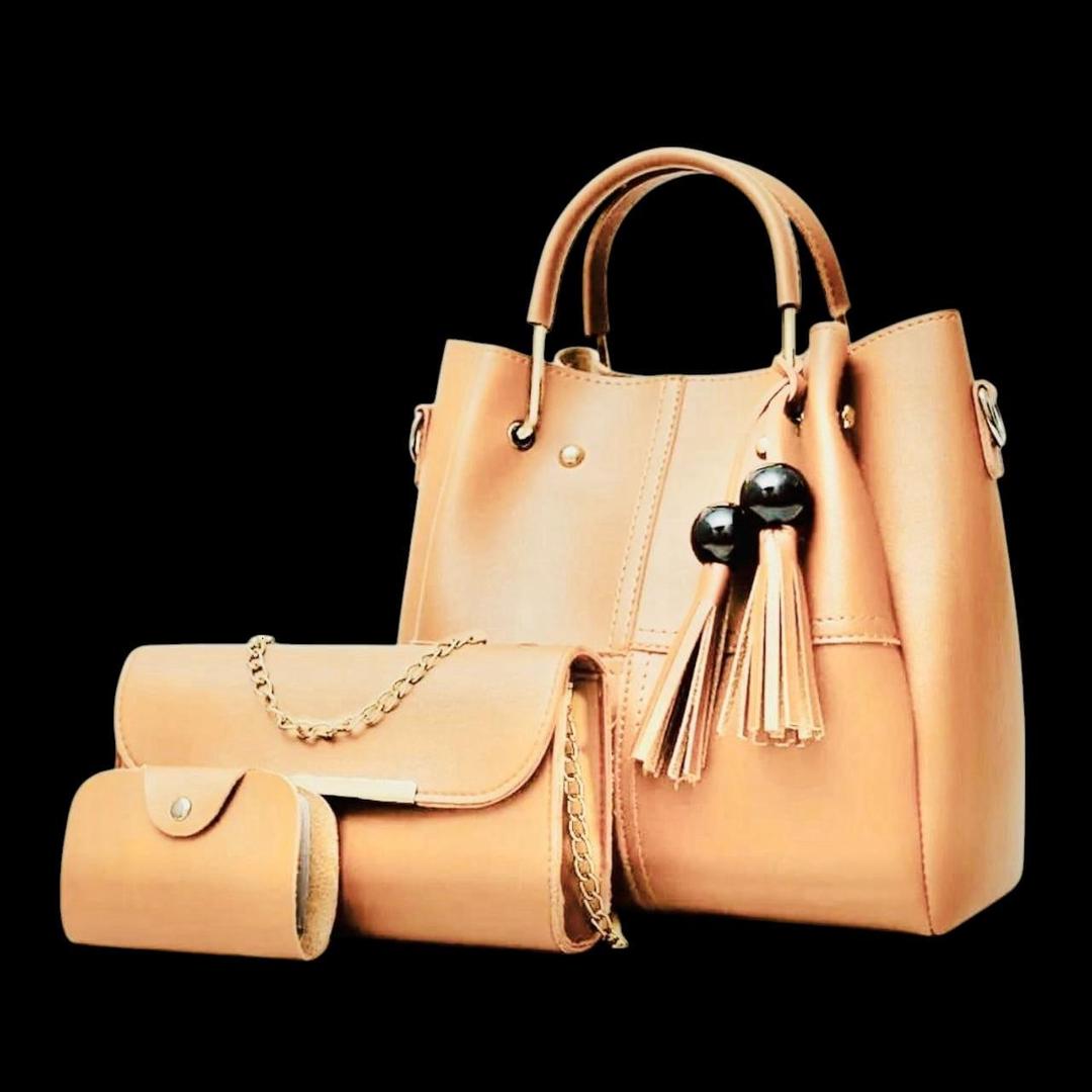 Women’s Leather Plain Hand Bag Set