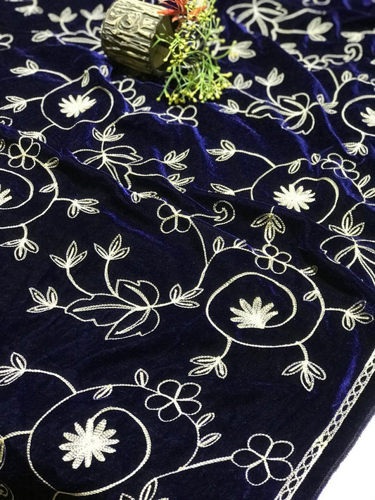 Women's  Velvet Embroidered Shawl