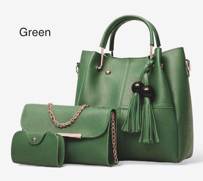 Women’s Leather Plain Hand Bag Set