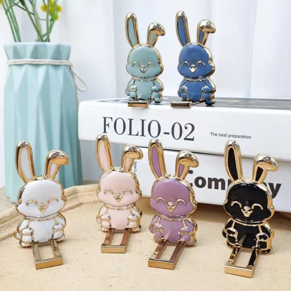 (pack Of 2) Foldable Bunny Phone Bracket 3d Cute Bunny | Rabbit | Phone Stand (random Color)