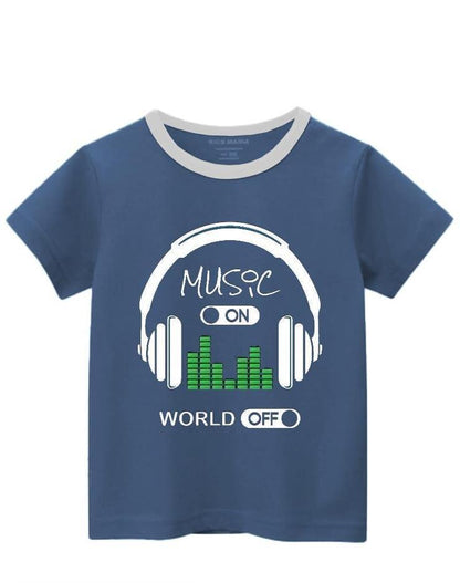 Kids Mania-Music On Soft Cotton Summer T-Shirt