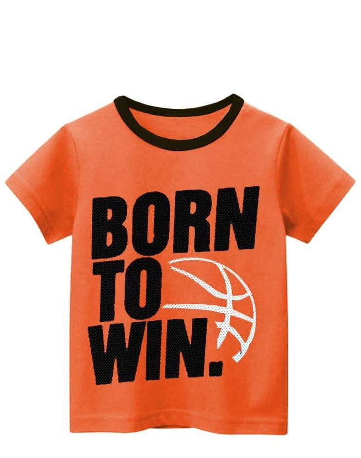 Kids Mania-Born To Win Boys Half Sleeve T-Shirt