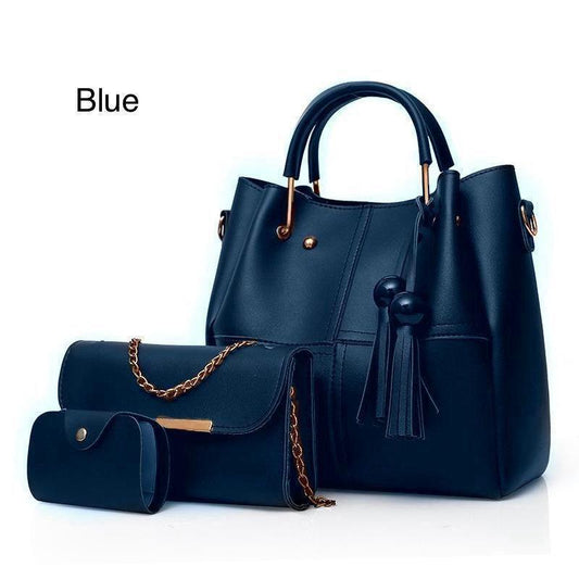 Women’s Leather Plain Hand Bag Set