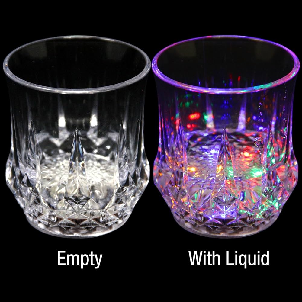 Lighting Glass Led Flashing Water Inductive Rainbow Colour Cup Led Glowing Water Mug