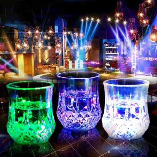 Lighting Glass Led Flashing Water Inductive Rainbow Colour Cup Led Glowing Water Mug