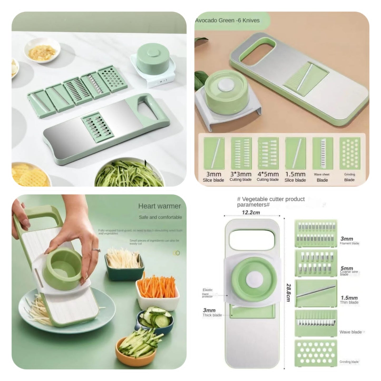 Vegetable Cutter Stainless Steel 5 in 1