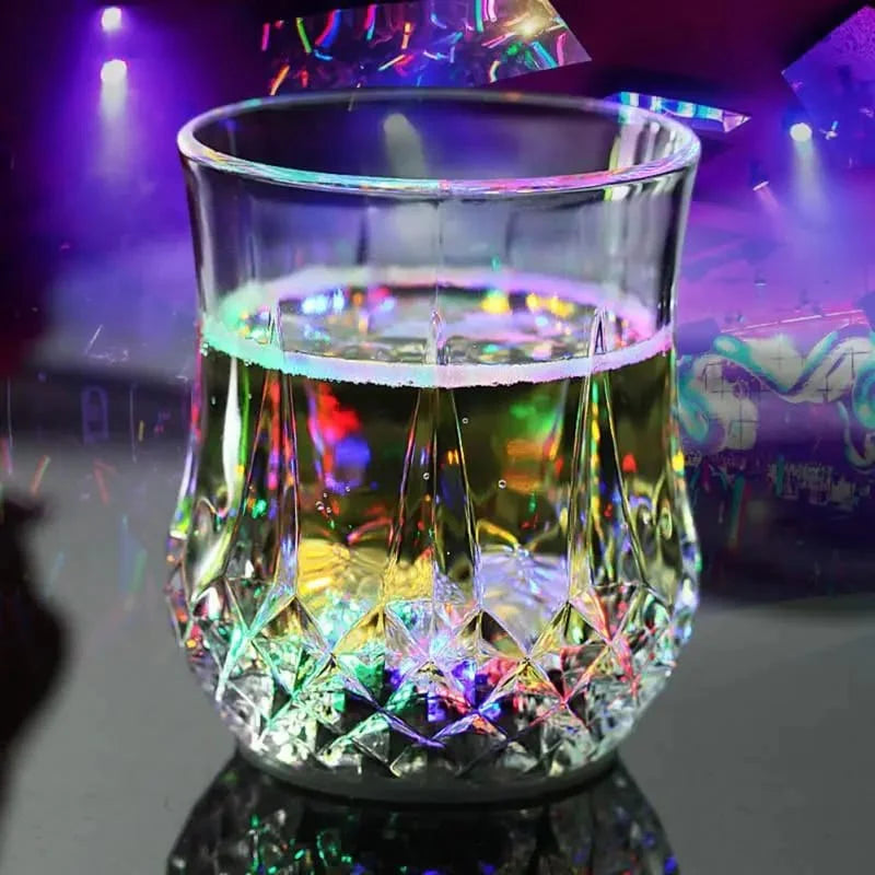 Lighting Glass Led Flashing Water Inductive Rainbow Colour Cup Led Glowing Water Mug