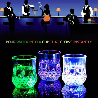 Lighting Glass Led Flashing Water Inductive Rainbow Colour Cup Led Glowing Water Mug