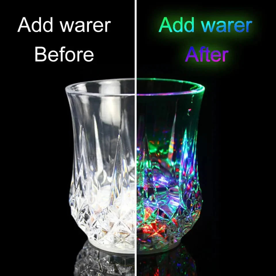 Lighting Glass Led Flashing Water Inductive Rainbow Colour Cup Led Glowing Water Mug