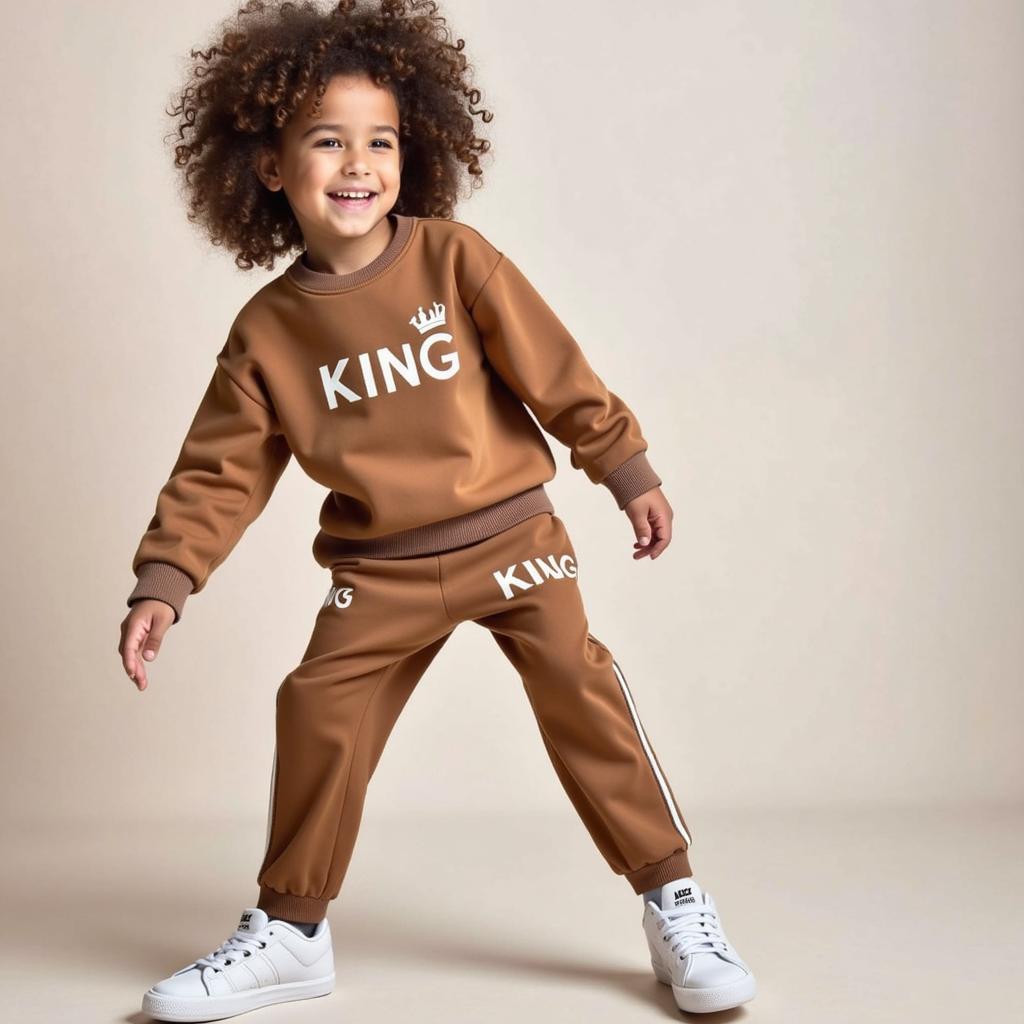 2 Pc Boy's Polyester Printed Tracksuit