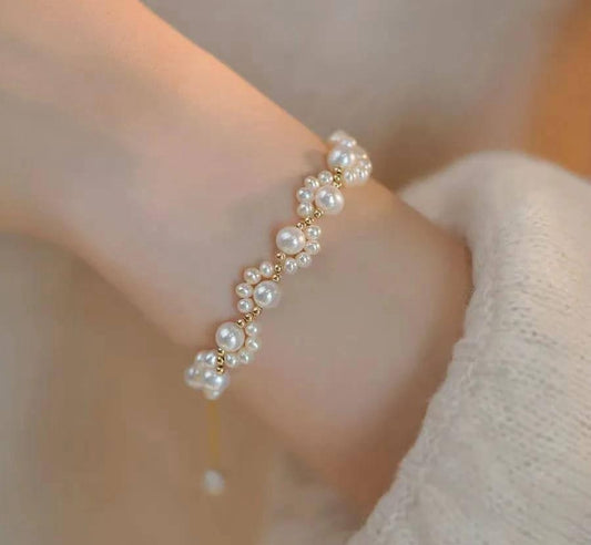 1 Pc Resin Plated Beautiful Pearl Bracelet