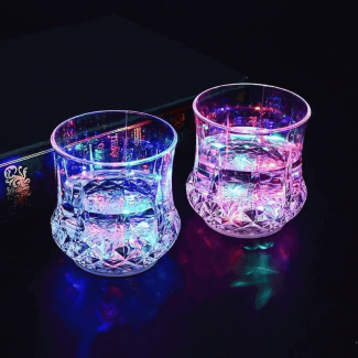 Lighting Glass Led Flashing Water Inductive Rainbow Colour Cup Led Glowing Water Mug